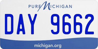 MI license plate DAY9662