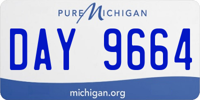 MI license plate DAY9664