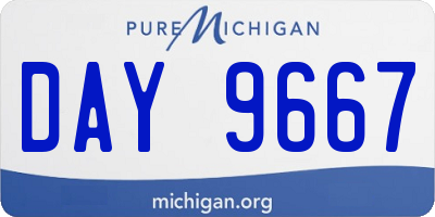 MI license plate DAY9667