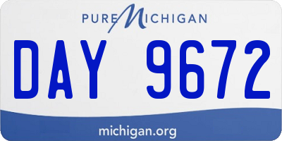 MI license plate DAY9672
