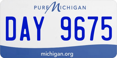 MI license plate DAY9675