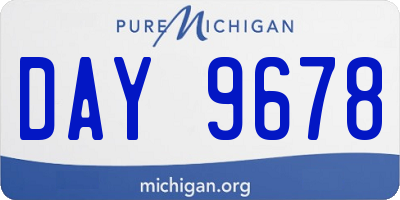 MI license plate DAY9678