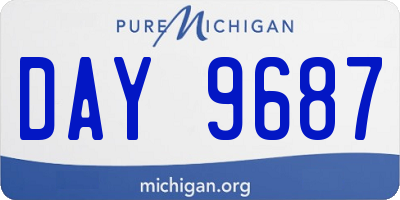 MI license plate DAY9687