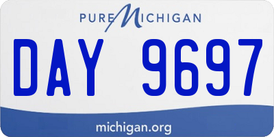MI license plate DAY9697