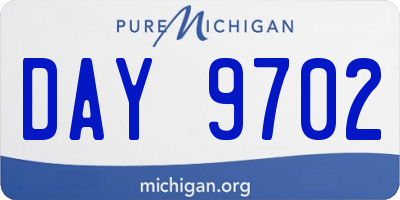 MI license plate DAY9702