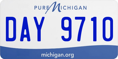MI license plate DAY9710