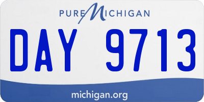 MI license plate DAY9713