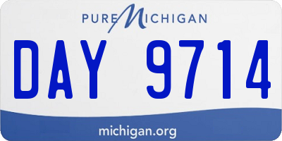 MI license plate DAY9714