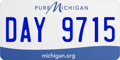 MI license plate DAY9715