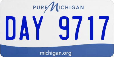 MI license plate DAY9717