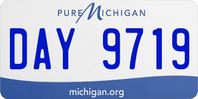MI license plate DAY9719