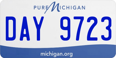 MI license plate DAY9723