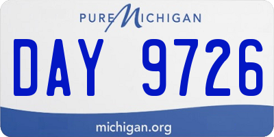 MI license plate DAY9726