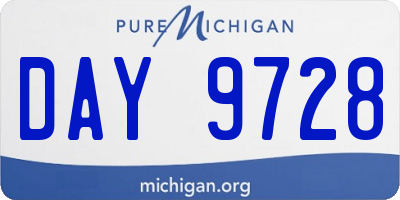 MI license plate DAY9728