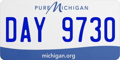 MI license plate DAY9730