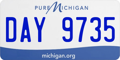 MI license plate DAY9735