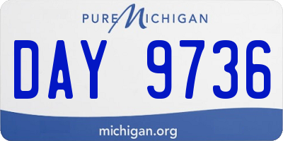 MI license plate DAY9736