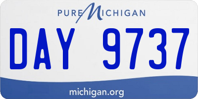 MI license plate DAY9737
