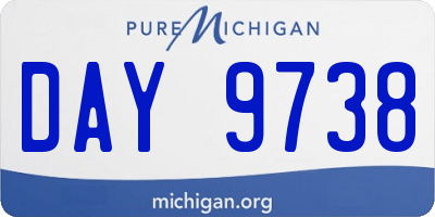 MI license plate DAY9738
