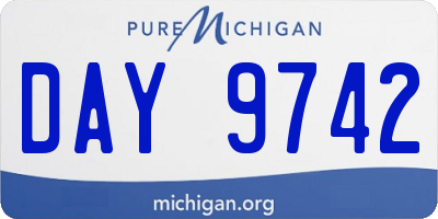 MI license plate DAY9742
