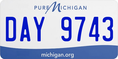 MI license plate DAY9743