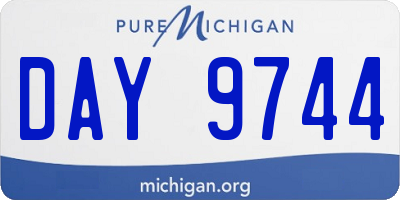 MI license plate DAY9744