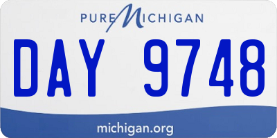 MI license plate DAY9748