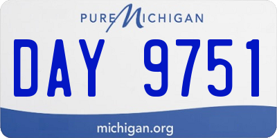 MI license plate DAY9751