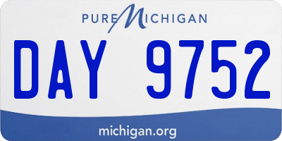 MI license plate DAY9752