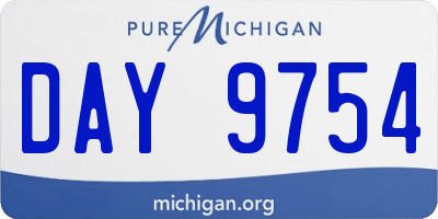 MI license plate DAY9754