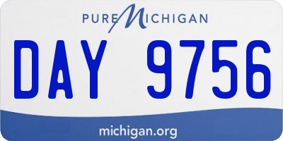 MI license plate DAY9756