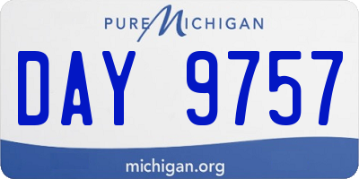 MI license plate DAY9757