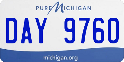 MI license plate DAY9760