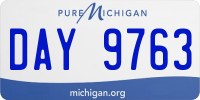 MI license plate DAY9763