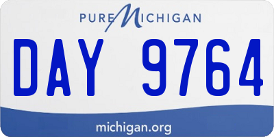 MI license plate DAY9764