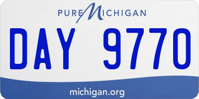 MI license plate DAY9770