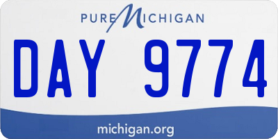 MI license plate DAY9774