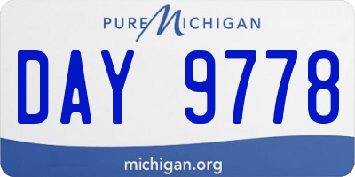 MI license plate DAY9778