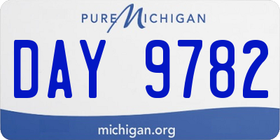 MI license plate DAY9782