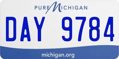 MI license plate DAY9784