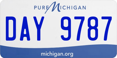 MI license plate DAY9787
