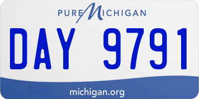 MI license plate DAY9791