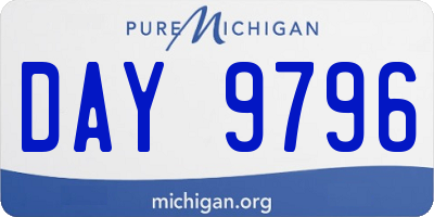 MI license plate DAY9796