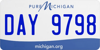 MI license plate DAY9798