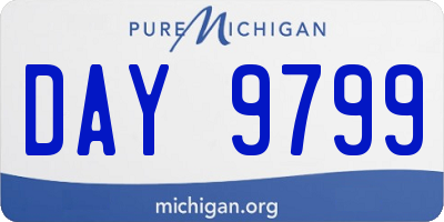 MI license plate DAY9799