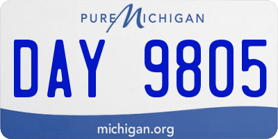 MI license plate DAY9805