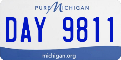 MI license plate DAY9811