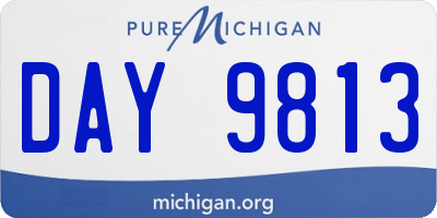 MI license plate DAY9813