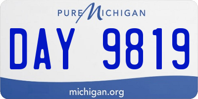 MI license plate DAY9819