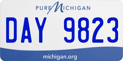 MI license plate DAY9823